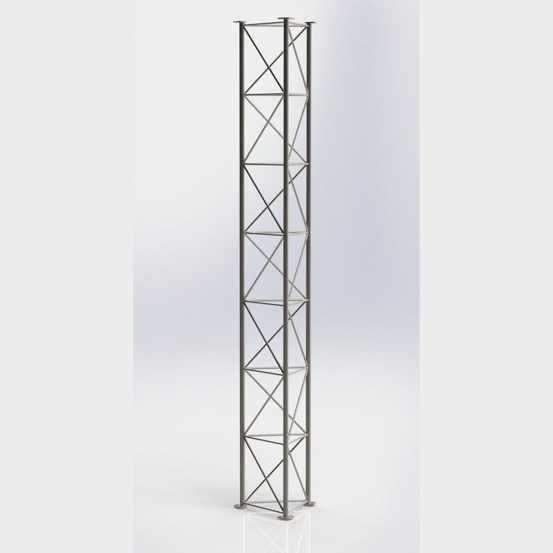 Lattice Mast 3M Section (Revised). Zigzag Bracing And Flange Joint.