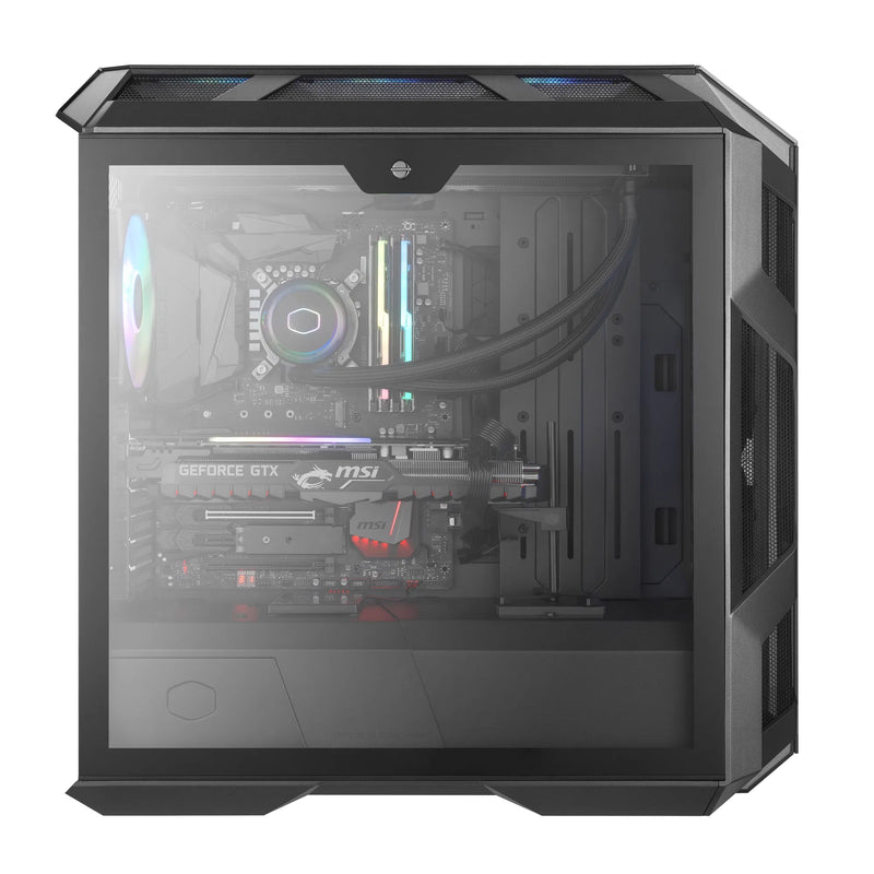 Cooler Master Mastercase H500M Atx  Iron Grey  Tempered Glass  2X 200Mm Argb Fans  Argb Controller  Gpu Support Arm.