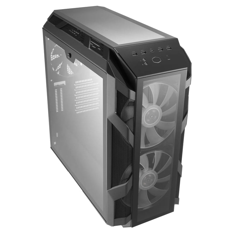 Cooler Master Mastercase H500M Atx  Iron Grey  Tempered Glass  2X 200Mm Argb Fans  Argb Controller  Gpu Support Arm.