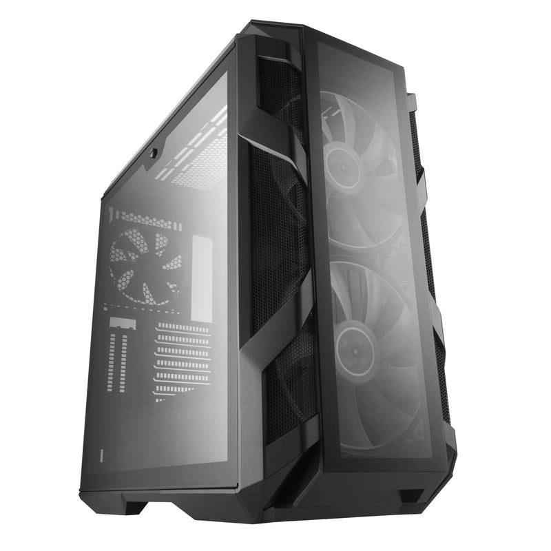 Cooler Master Mastercase H500M Atx  Iron Grey  Tempered Glass  2X 200Mm Argb Fans  Argb Controller  Gpu Support Arm.