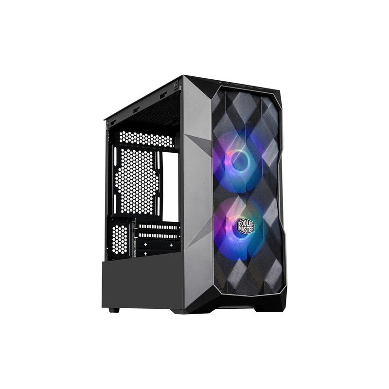 Cooler Master Masterbox Td300 Black Micro Atx Mini Itx Mesh Front Panel Dual Argb Fans Tempered Glass Side Panel Airflow