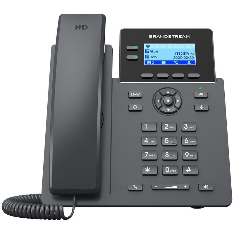 Grandstream 2 Line Desk Phone, Psu Not Included, Supports Poe