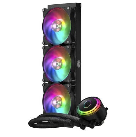 Cooler Master Masterliquid Ml360r Argb Liquid Cooler; 360mm Radiator; 3x 120mm Masterfan Argb Fan With Temp Sensor; Argb Pump