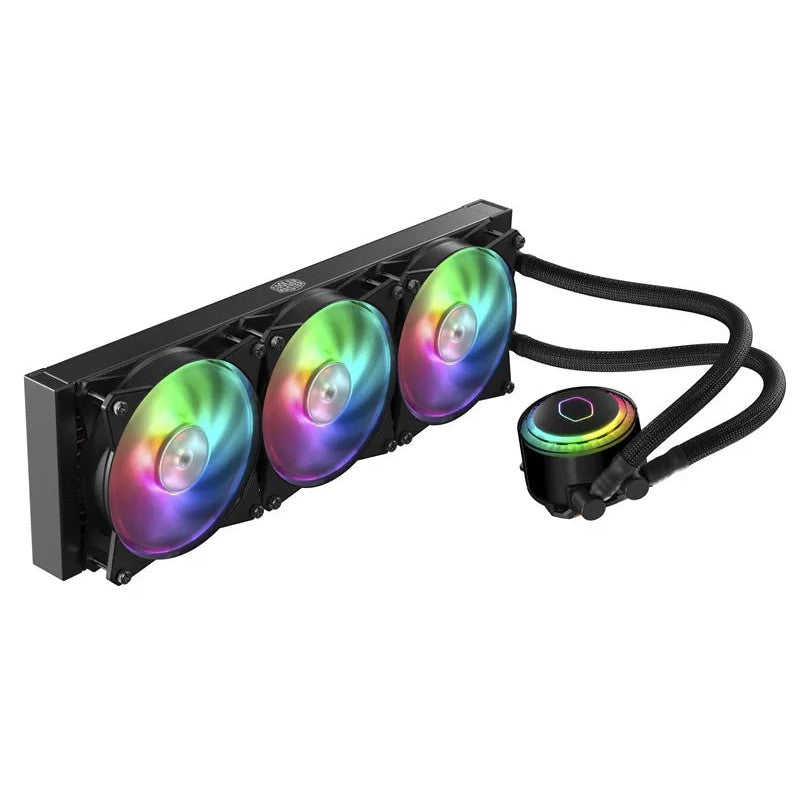 Cooler Master Masterliquid Ml360r Argb Liquid Cooler; 360mm Radiator; 3x 120mm Masterfan Argb Fan With Temp Sensor; Argb Pump