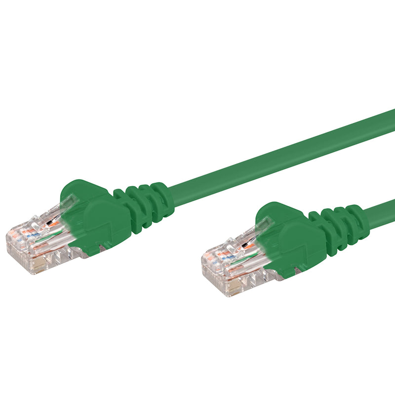 Linkqnet Rj45 Cat5E Anti-Snag Moulded Pvc Network Flylead - Green - 3M