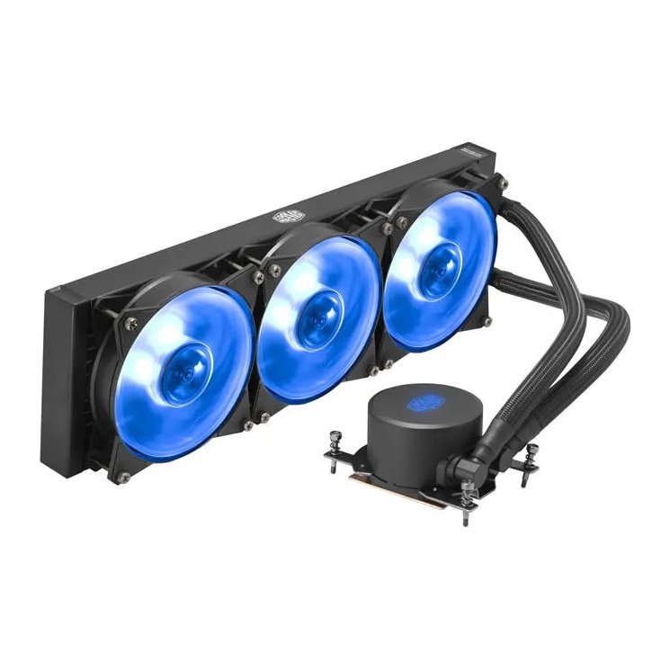 Cooler Master Masterliquid Ml360R Argb Threadripper Edition Liquid Cooler 360Mm Radiator 3X 120Mm Masterfan Argb Fan With Temp