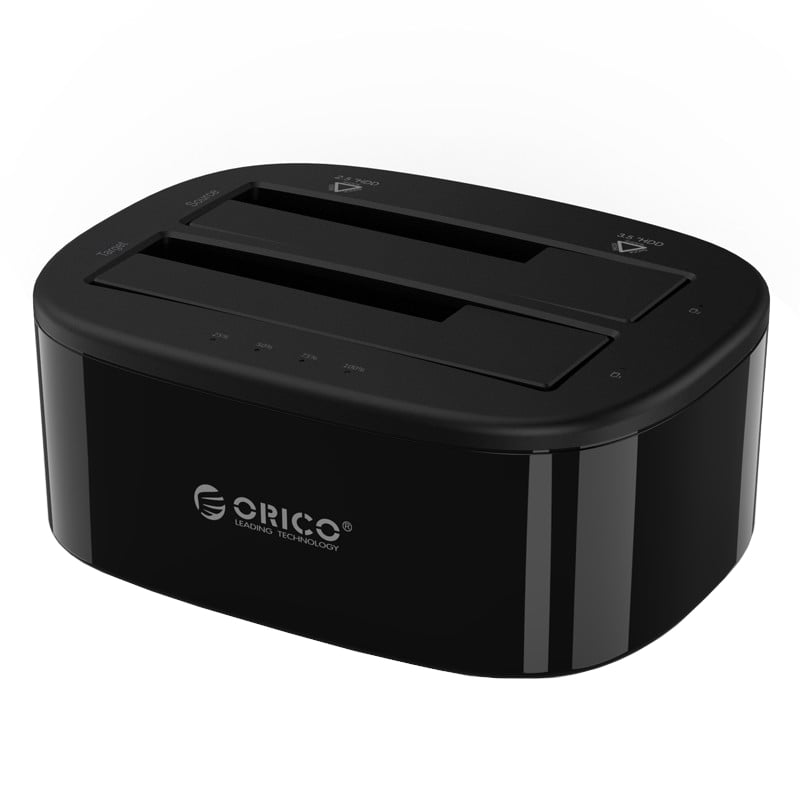 Orico 2 Bay 2.5" 3.5" Usb3.0 Hdd Ssd Standalone Clone Dock - Black