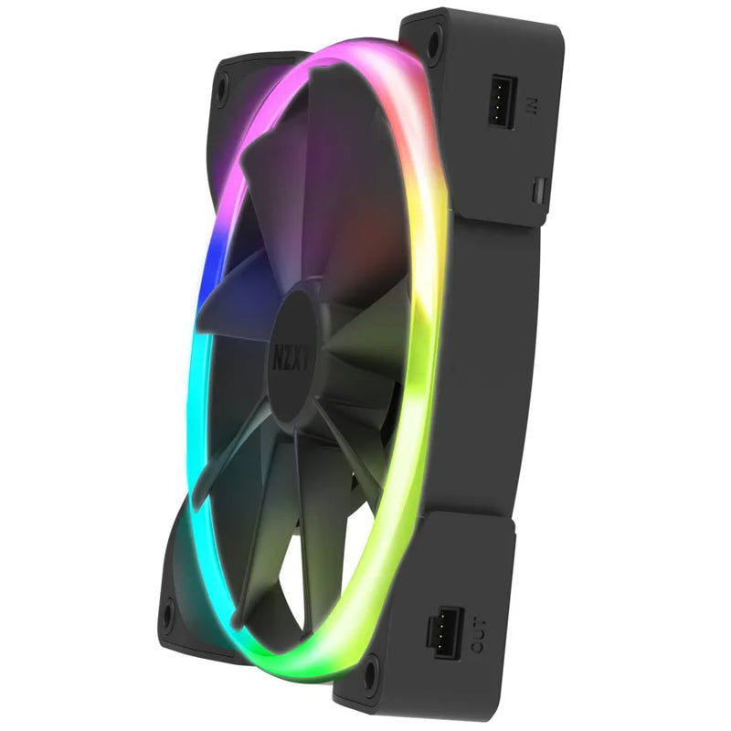 Nzxt Aer 120Mm Rgb Case Fan - Cam Powered  8 Leds  500-1 500 Rpm.