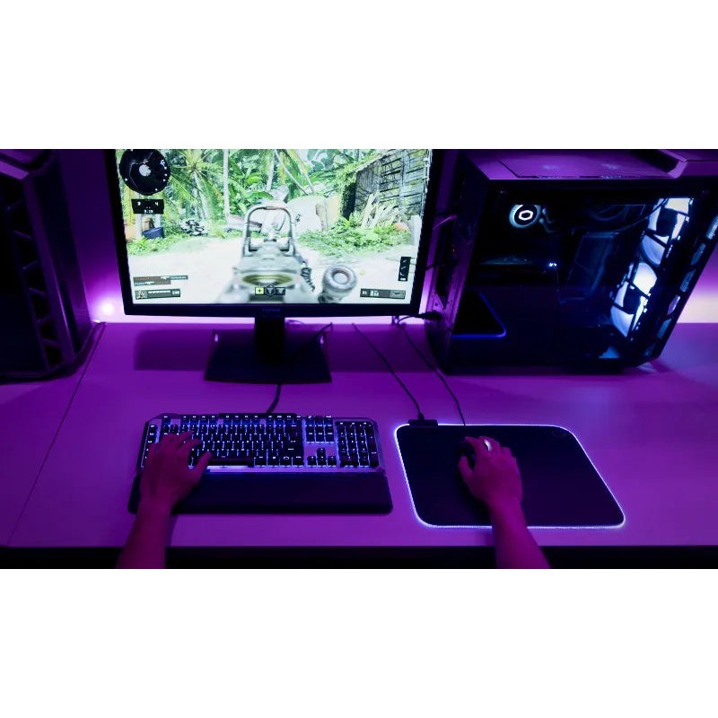 Cooler Master Mp750 Medium Flexible Rgb Mousepad Smooth Surface Thick Rgb Borders Water Repellent Coating