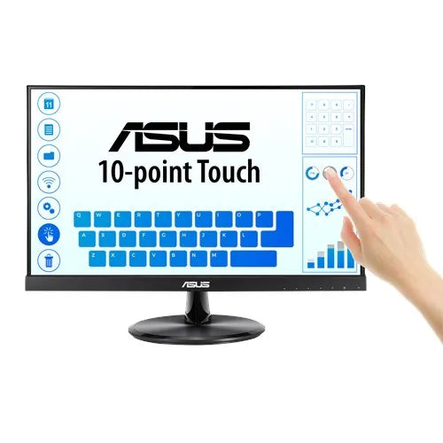 Asus Monitor Asus Vt229H Touch Monitor - 21.5'' Fhd (1920X1080); Ips; Frameless; Flicker Free; Low Blue Light; 10-Point Multi-Touch; Hdmi;Vga