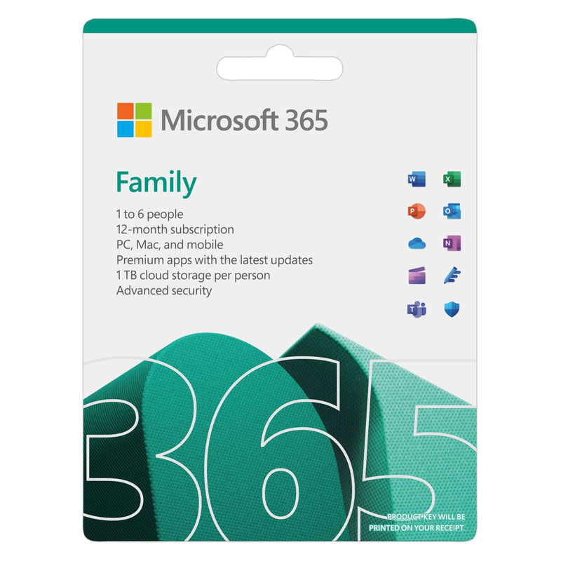 M365 FAMILY ENG SUBSCRIP 1YR MEDIALESS SA EM-P10