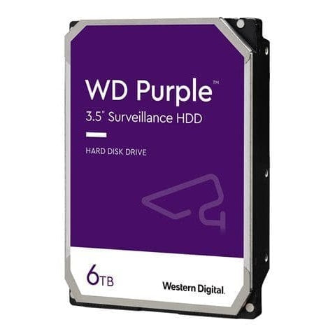 WD Purple 6.0TB 3.5" SATA3 Surveillance HDD - Intellipower™, 256MB Cache, Allframe, HD Video Optimized