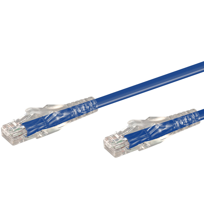 Linkqnet Rj45 Cat6 Anti-Snag Moulded Pvc Network Flylead - Blue - 0.5M