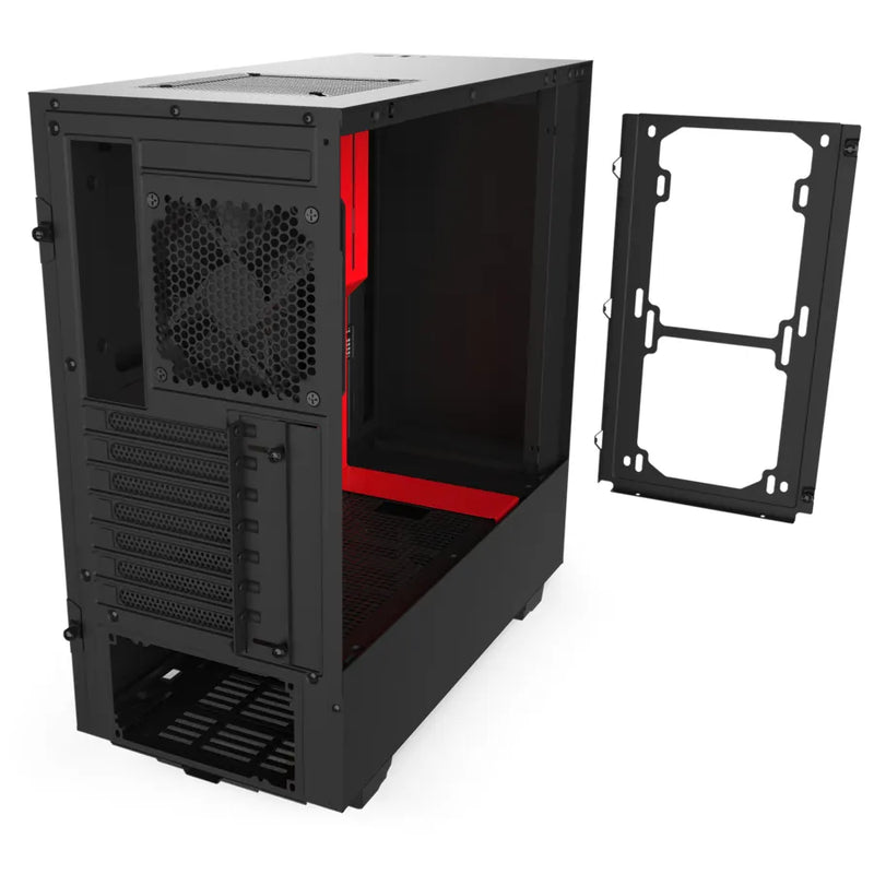 Nzxt H510 Black/Red Compact Mid-Tower Case With Tempered Glass