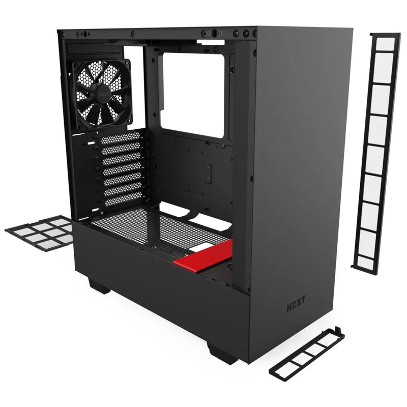 Nzxt H510 Black/Red Compact Mid-Tower Case With Tempered Glass