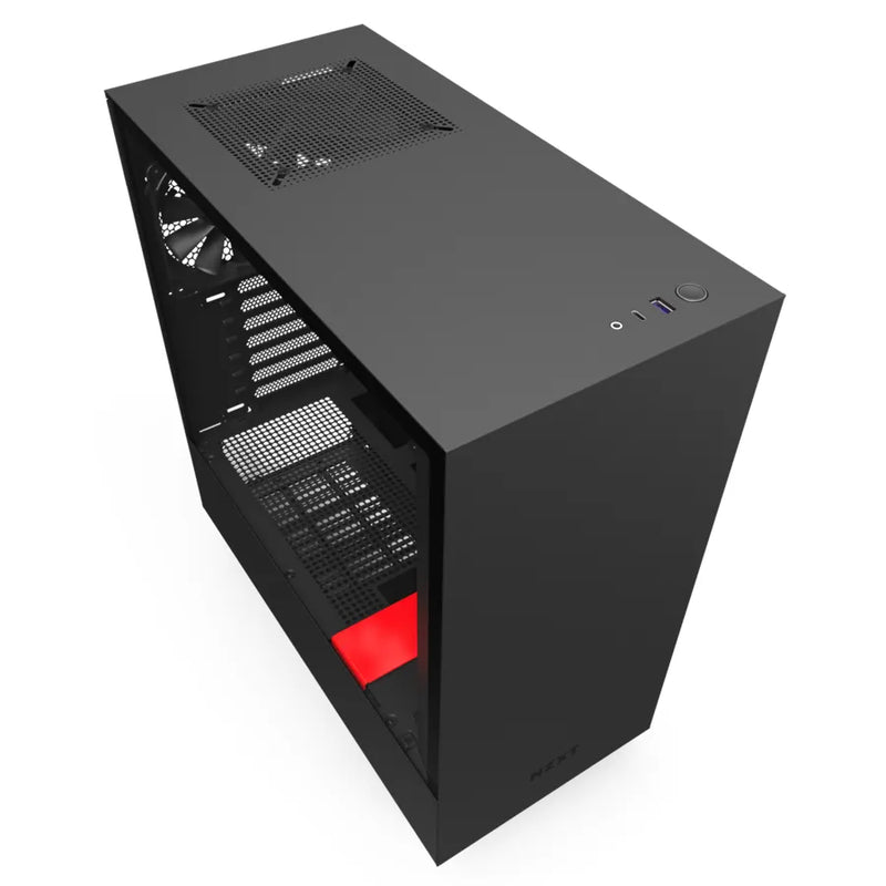 Nzxt H510 Black/Red Compact Mid-Tower Case With Tempered Glass