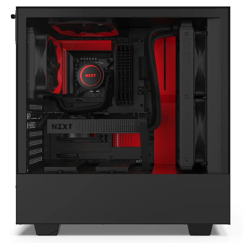 Nzxt H510 Black/Red Compact Mid-Tower Case With Tempered Glass