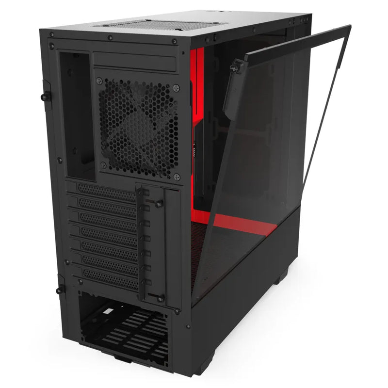 Nzxt H510 Black/Red Compact Mid-Tower Case With Tempered Glass