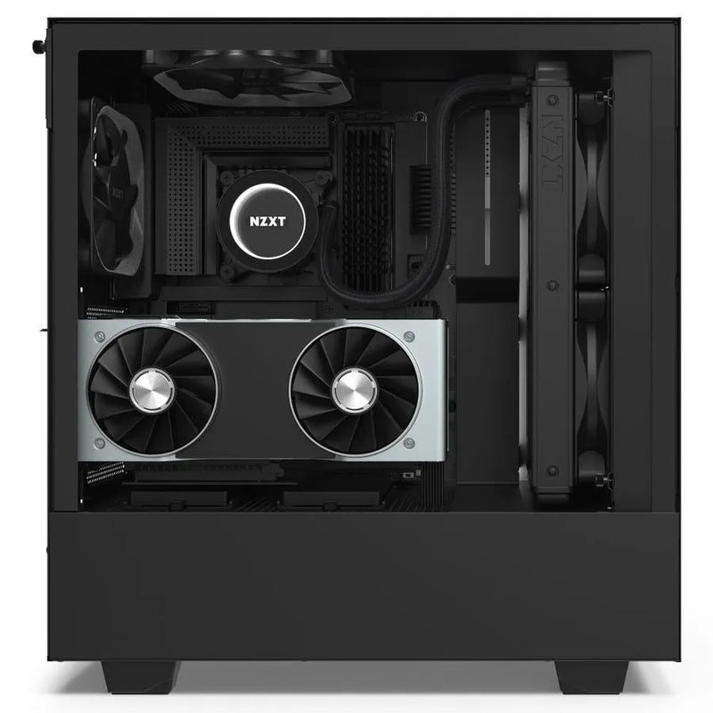 H510i Black/black Compact Mid-tower With Lighting And Fan Control