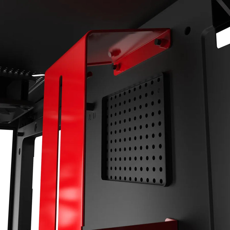 Nzxt H510I Black/Red Compact Mid-Tower With Lighting And Fan Control