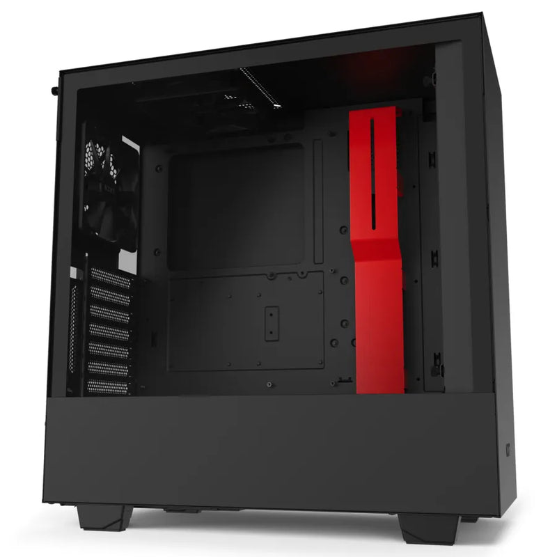 Nzxt H510I Black/Red Compact Mid-Tower With Lighting And Fan Control