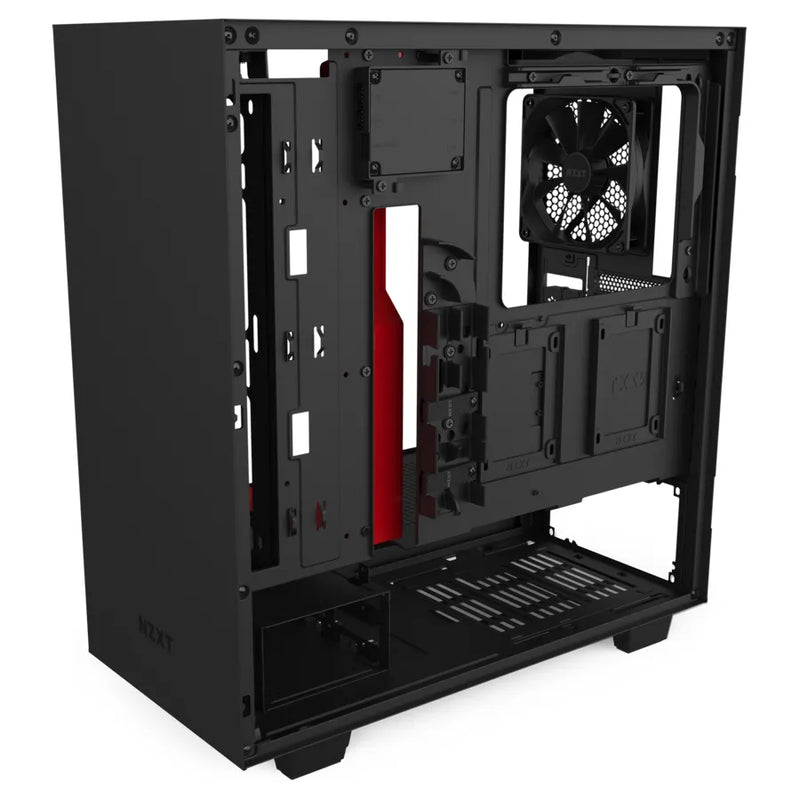 Nzxt H510I Black/Red Compact Mid-Tower With Lighting And Fan Control