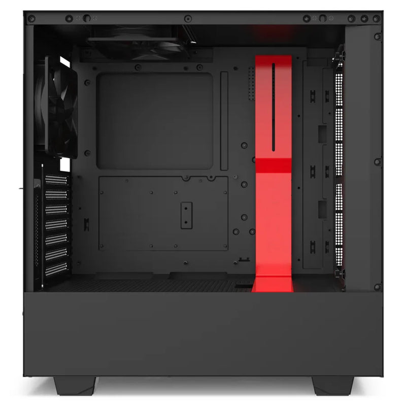 Nzxt H510I Black/Red Compact Mid-Tower With Lighting And Fan Control