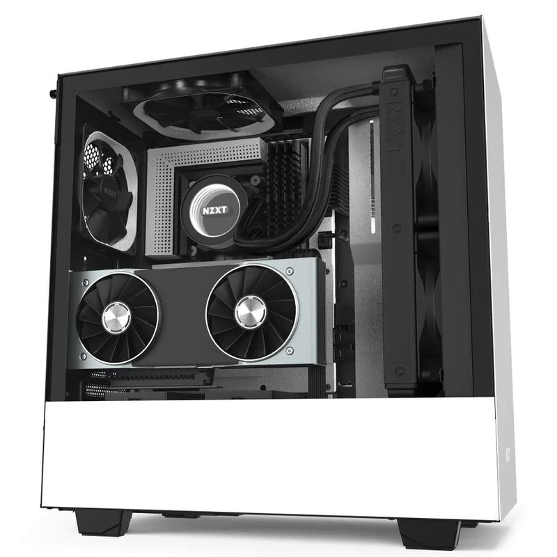 H510i White/black Compact Mid-tower With Lighting And Fan Control