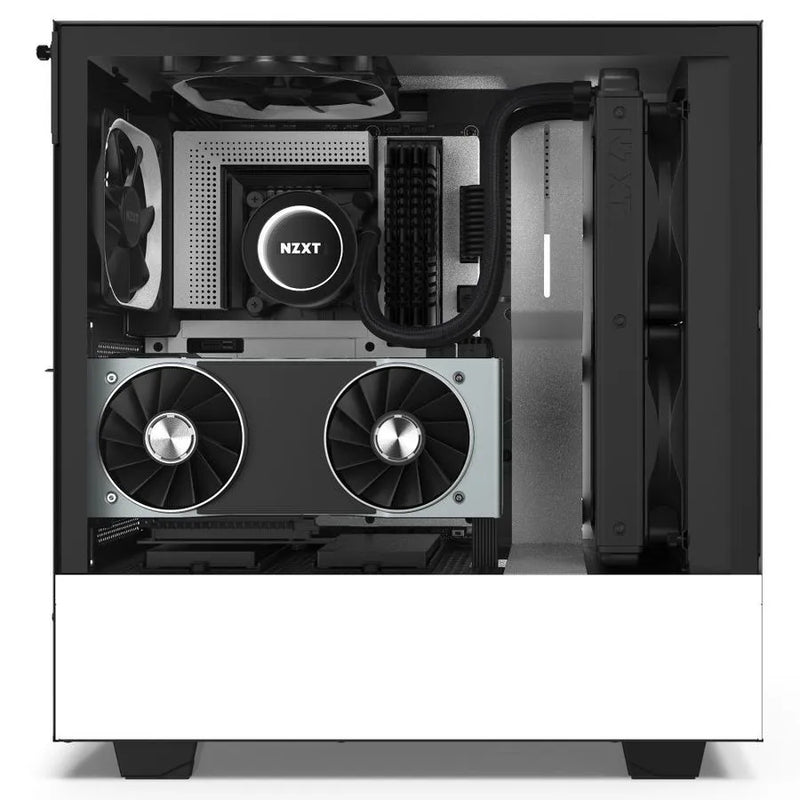 H510i White/black Compact Mid-tower With Lighting And Fan Control