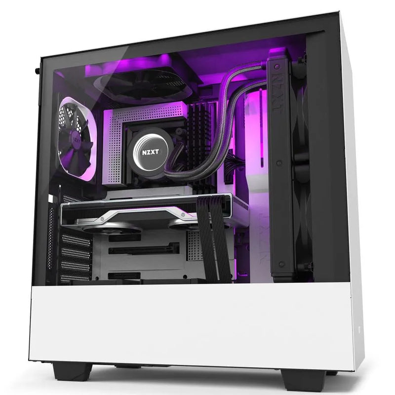 H510i White/black Compact Mid-tower With Lighting And Fan Control