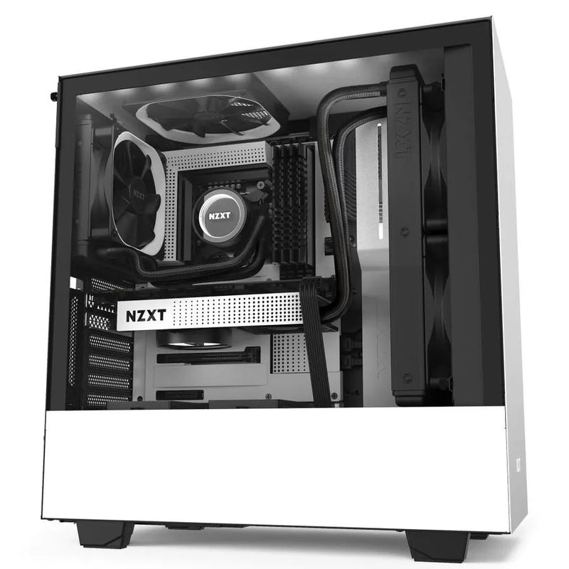 H510i White/black Compact Mid-tower With Lighting And Fan Control