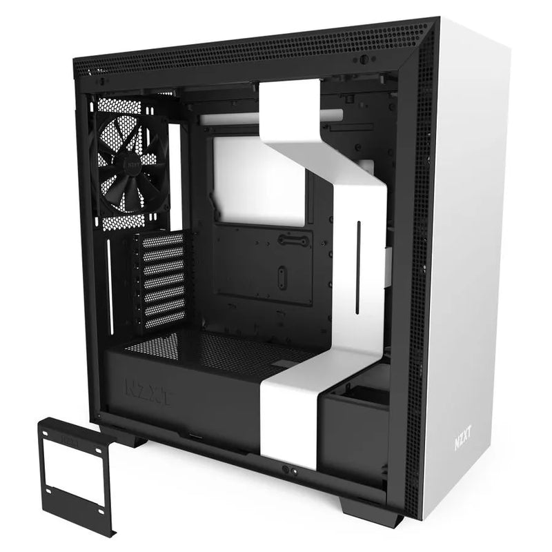 H710 White/black Mid-tower Case With Tempered Glass