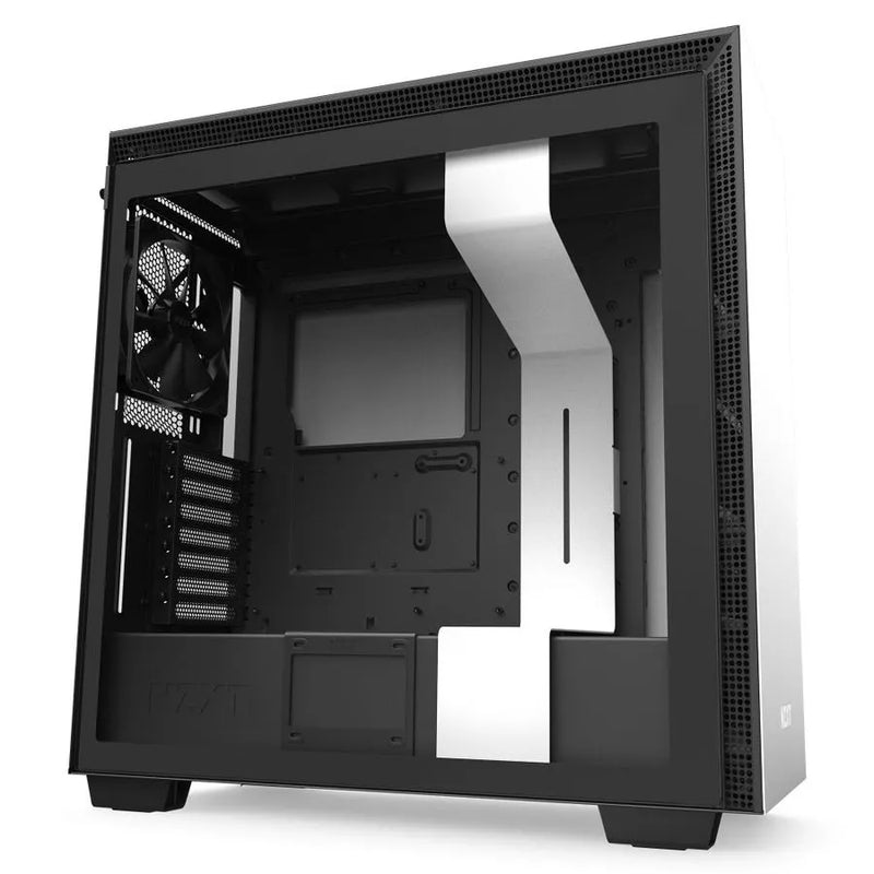 H710 White/black Mid-tower Case With Tempered Glass