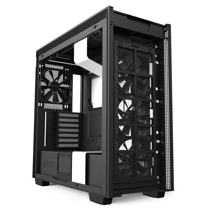 H710 White/black Mid-tower Case With Tempered Glass