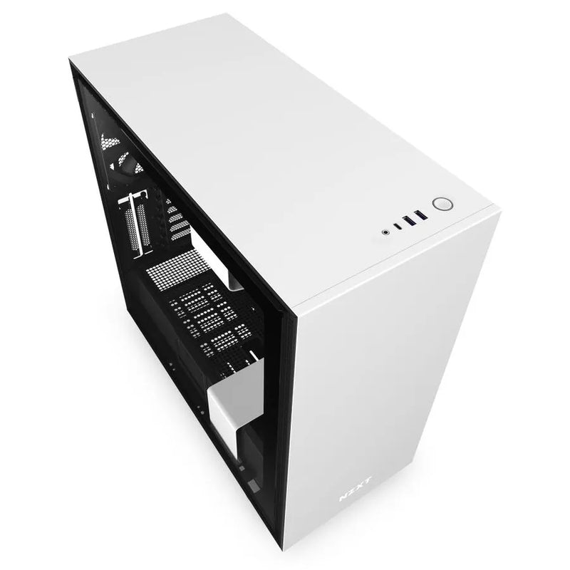 H710 White/black Mid-tower Case With Tempered Glass