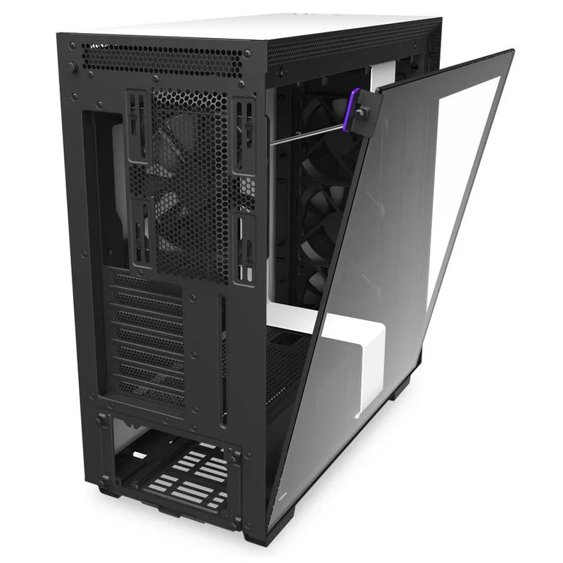 H710 White/black Mid-tower Case With Tempered Glass