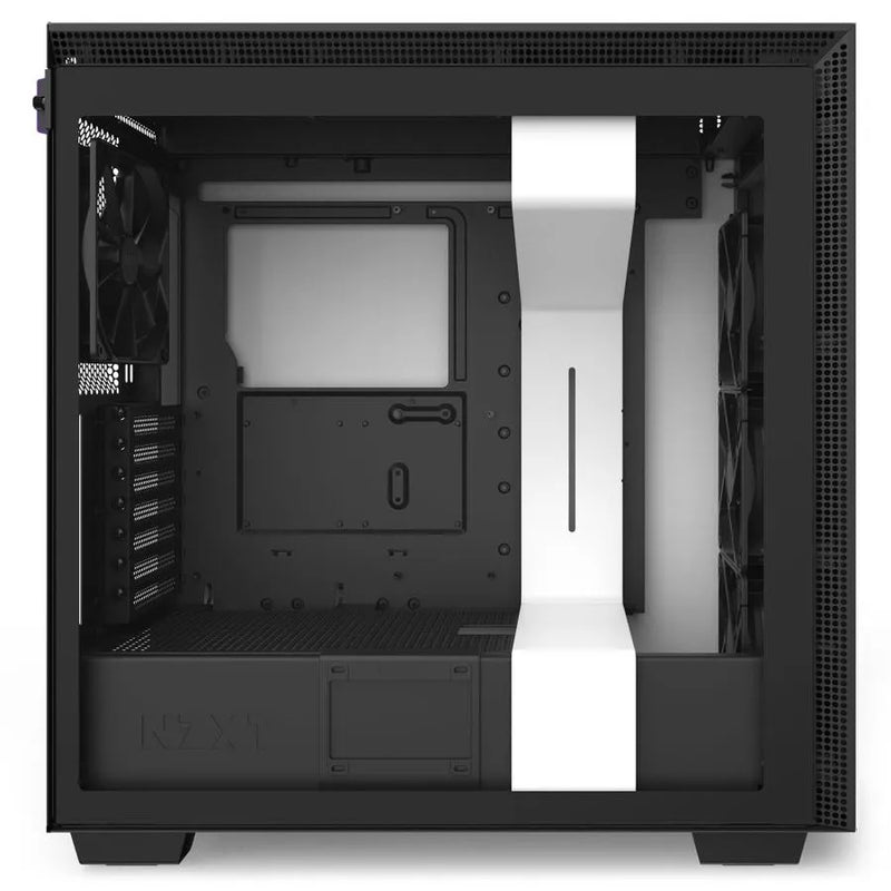 H710 White/black Mid-tower Case With Tempered Glass