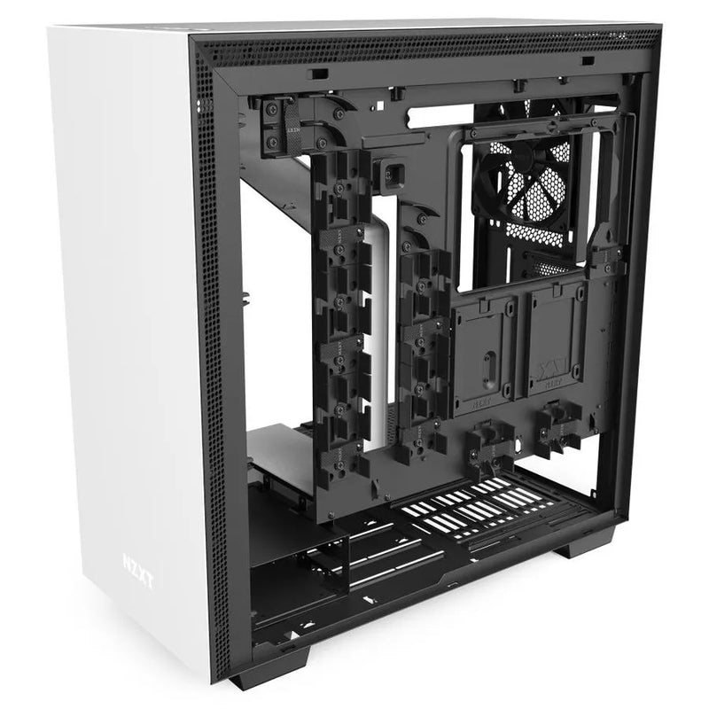 H710 White/black Mid-tower Case With Tempered Glass