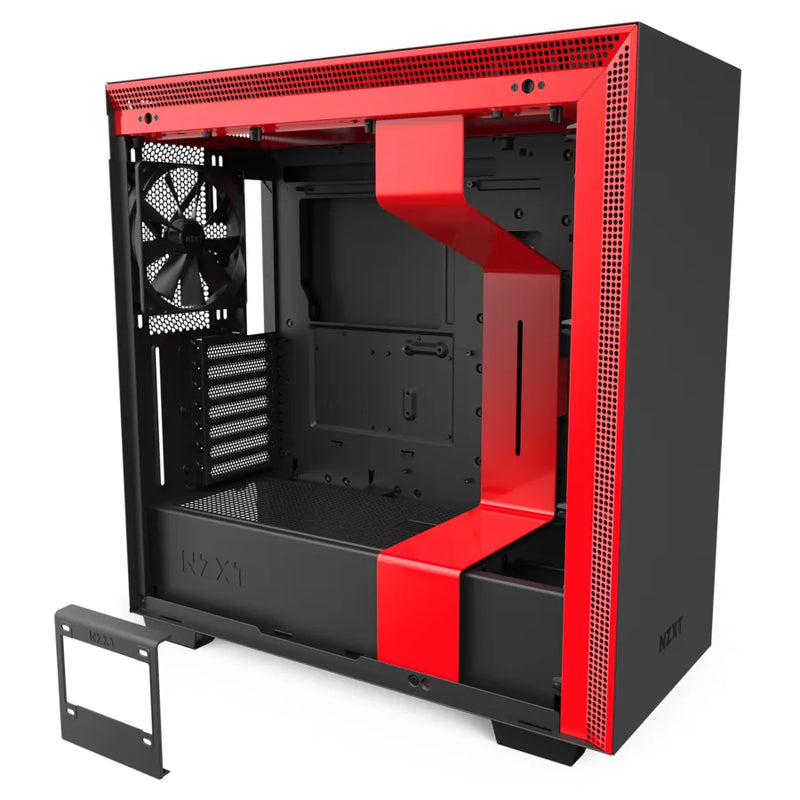 Nzxt H710 Black Red Mid-Tower Case With Tempered Glass