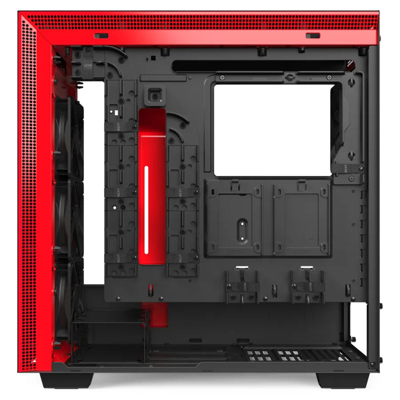 Nzxt H710 Black Red Mid-Tower Case With Tempered Glass