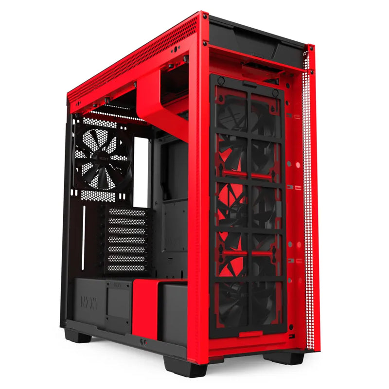 Nzxt H710 Black Red Mid-Tower Case With Tempered Glass