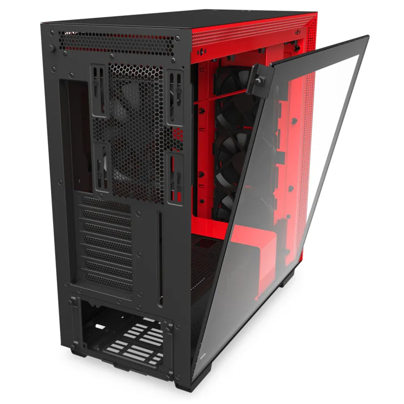 Nzxt H710 Black Red Mid-Tower Case With Tempered Glass