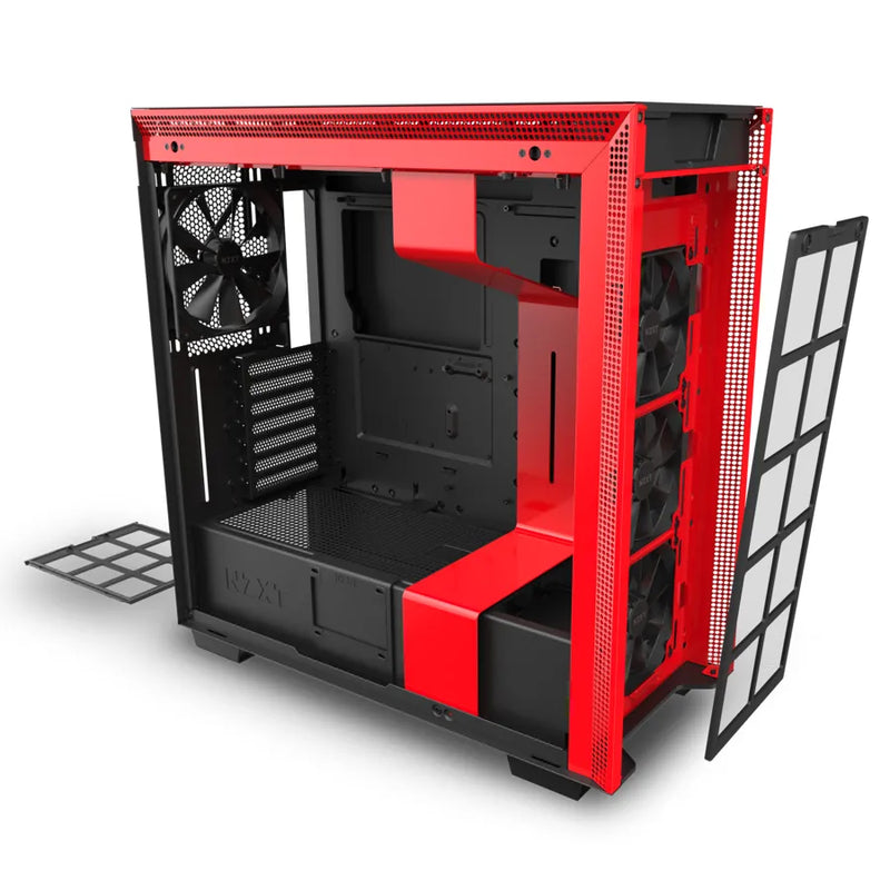 Nzxt H710 Black Red Mid-Tower Case With Tempered Glass