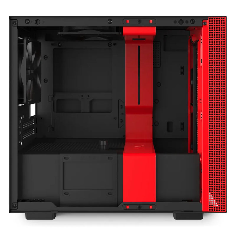 Nzxt H210I Black Red Mini-Itx Case With Lighting And Fan Control