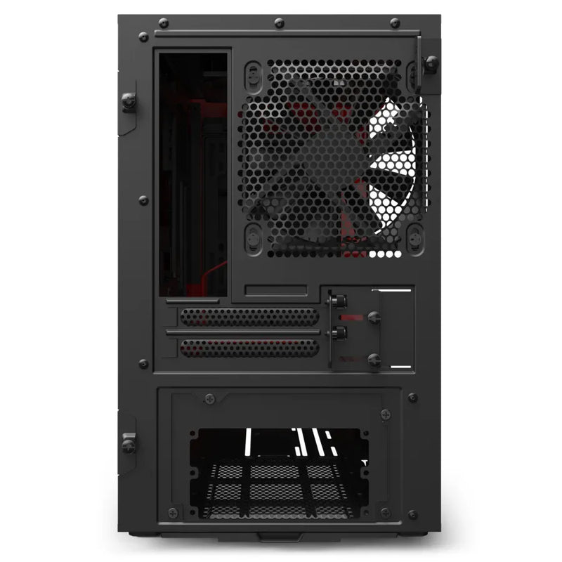 Nzxt H210I Black Red Mini-Itx Case With Lighting And Fan Control