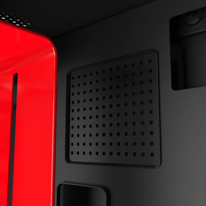 Nzxt H210I Black Red Mini-Itx Case With Lighting And Fan Control