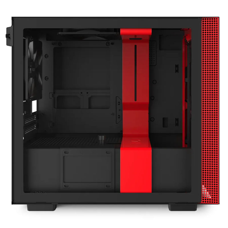 Nzxt H210I Black Red Mini-Itx Case With Lighting And Fan Control