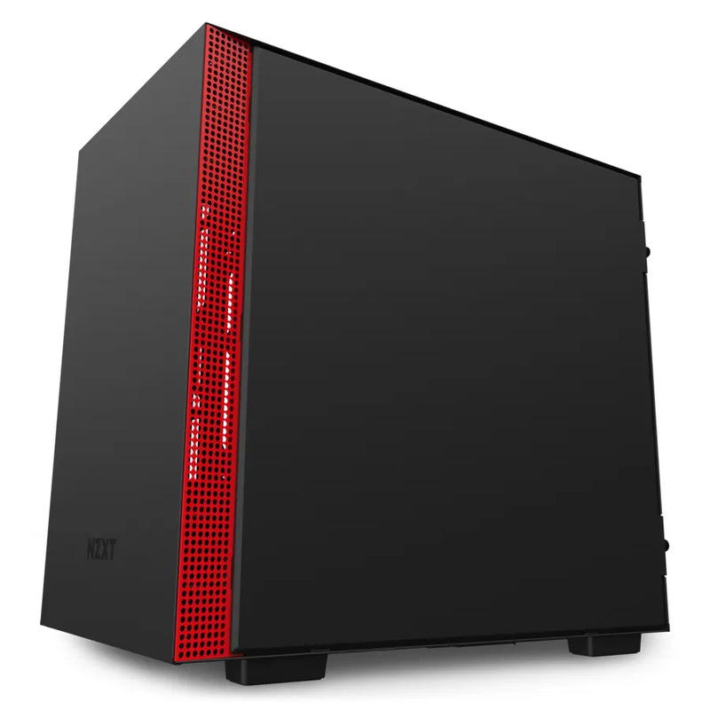 Nzxt H210I Black Red Mini-Itx Case With Lighting And Fan Control