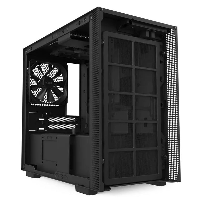 H210i Black/black Mini-itx Case With Lighting And Fan Control