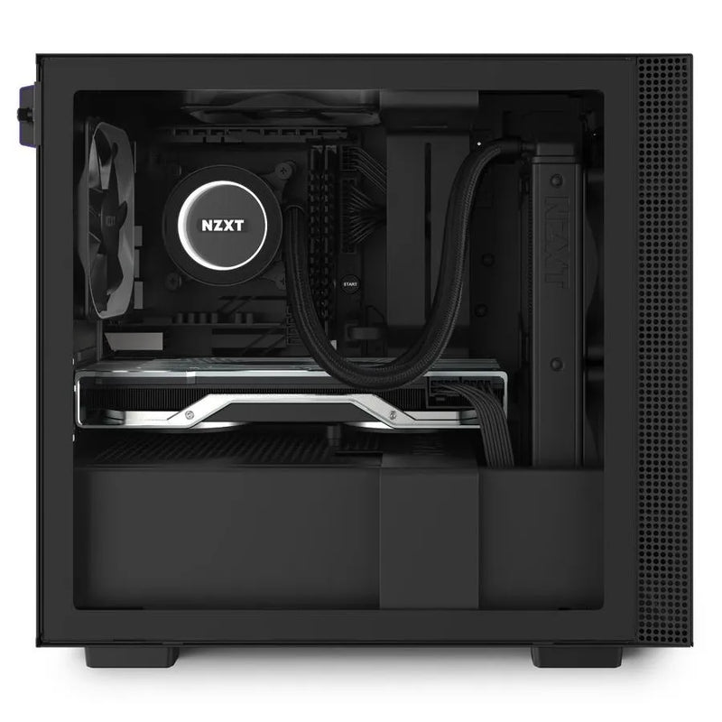 H210i Black/black Mini-itx Case With Lighting And Fan Control